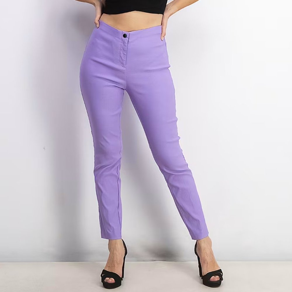 NWT Violets & Roses Violet Slim Fit Straight Trouser Size 12/31